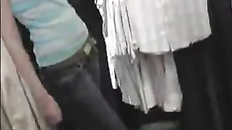 student sucks a member in a fitting room