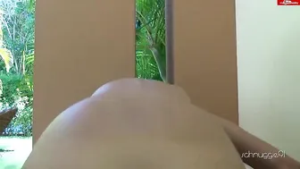 to look betrayal to her husband in the bathroom with her lover