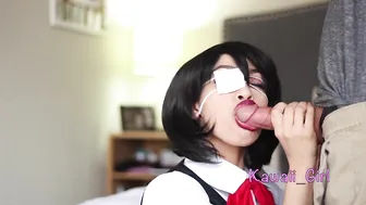 homemade one-eyed blowjob