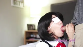 homemade one-eyed blowjob