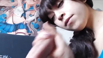 masturbated and crouched for a cock