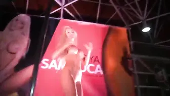 Katya Sambuca fucks herself on stage