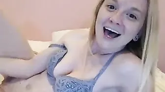 misskaysie Cute blonde fucks herself with a phallus