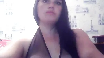 Mashulechka hot lady posing in black lingerie