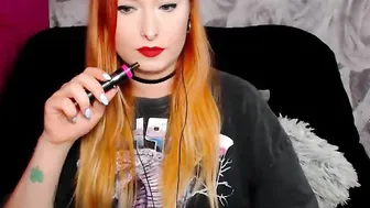 LadyKaya experienced young lady passionately fucks sex toy