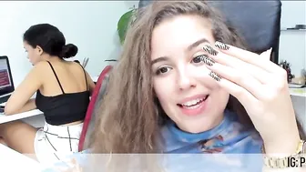 spanishcouple lustful babe caresses herself with fingers