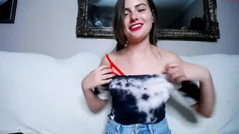 littlestleobaby hot slut strips and jerks off her pussy