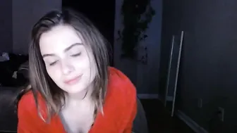 littlestleobaby caresses shaved pussy