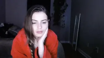 littlestleobaby caresses shaved pussy