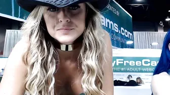 silvercowgirl adorable bitch caresses big tits