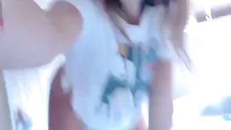 Kendalltyler busty hottie caresses shaved pussy