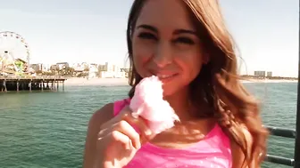 Riley Reid busty blonde fucks with rubber dick