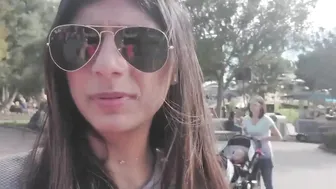 Mia Khalifa cute bitch bares shaved holes
