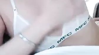 pettylove busty mare strips and caresses the holes