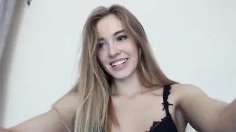 MilashkaRU gorgeous model strips and pulls pussy