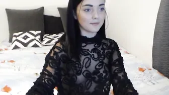 Cassandraaa top model caresses shaved pussy