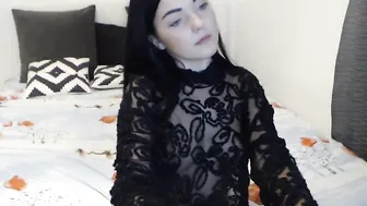 Cassandraaa top model caresses shaved pussy