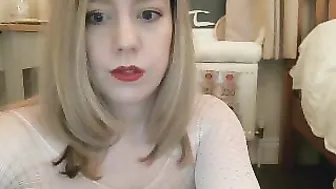 LilyPink busty bitch caresses nipples