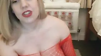 LilyPink busty bitch caresses nipples