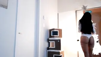 bubbletea painted slut caresses small tits