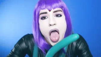 MiaRand busty slut caresses shaved cunt