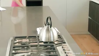 Ayumi Anime girl with elastic milks having fun with sex toy