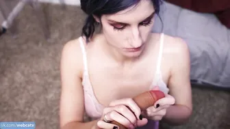 MiaRand cute slut fucks her dildo