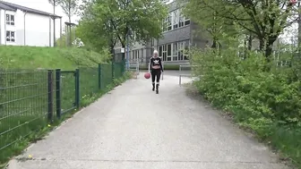 Lara-Cumkitten cute girl masturbates cunt at the wheel