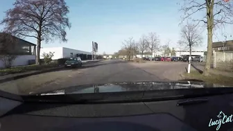 Lucy Cat narrow-eyed jerking pussy phallus