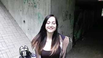 Young Devotion white-haired bitch masturbates her pussy with a phallus