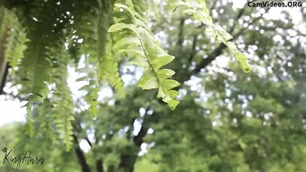 AuroraXoxo pleasant babe touches sexual lips with fingers