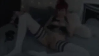 Loretta Rose crazy chick caresses natural tits