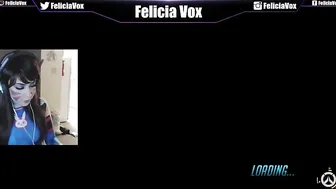 Felicia Vox graceful devil with her palm rubs her vagina