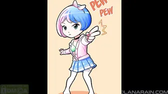 Lana Rain charming babe masturbates shaved vagina