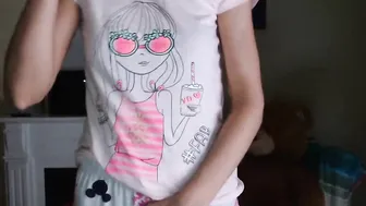 mollylittleshy white-haired bitch masturbates her pussy with a phallus