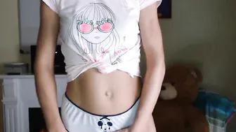 mollylittleshy busty girl takes off her underwear