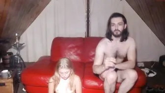 luciouslauren caresses the clitoris under the table