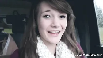 Princess_Bambie red-haired schoolgirl caresses shaved cunt