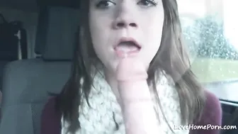 Princess_Bambie red-haired schoolgirl caresses shaved cunt