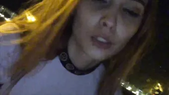 TreshGirls busty mare strips and caresses the holes