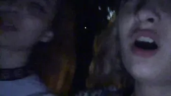 TreshGirls busty mare strips and caresses the holes