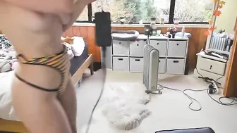 Forest_nymph gorgeous prostitute caresses pussy in the forest