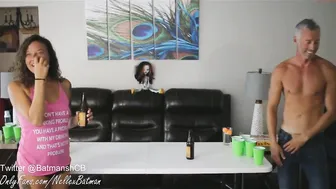 batmansuperhero black-haired bitch caresses her charms