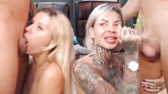 jerico_and_kelciemonaci blonde harlot caresses boobs