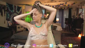 sexyhippiechick spicy female caresses nipples