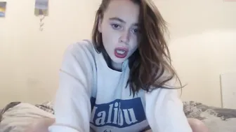 kjfucks slutty schoolgirl shows her boobs
