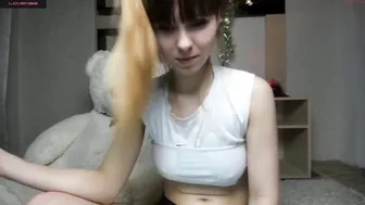 little_mini jerking off sitting on the edge of the bed