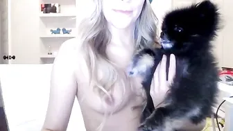 scout  black haired passion sucks dildo