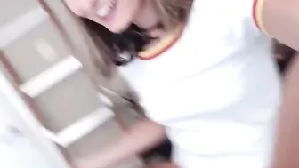 ella_xo  busty bitch in stockings gently fingering pussy