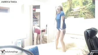 holydumplings  cute female fucks pussy with phallus